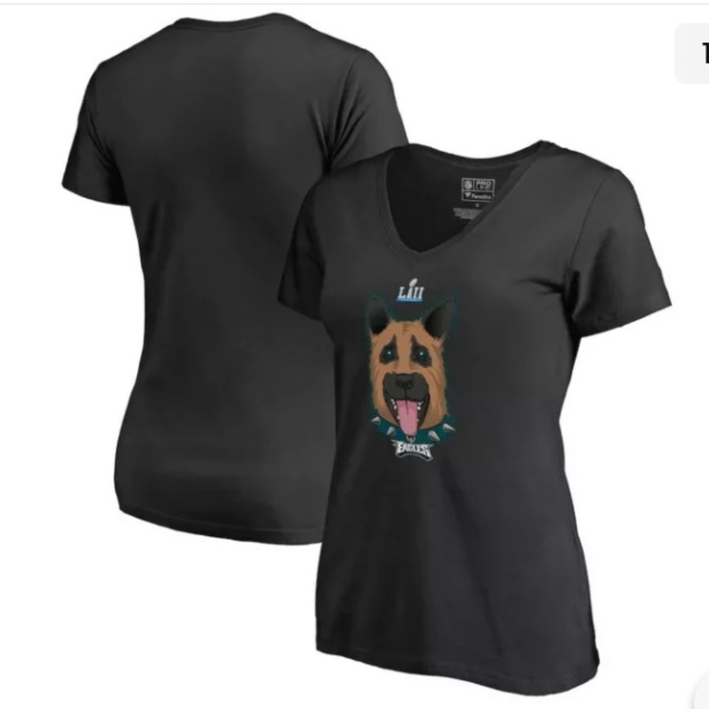 New Philadelphia Eagles NFL Pro Line Super Bowl LII Womens Underdog Tee Sz L